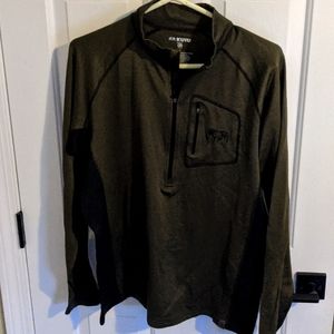 KUIU Midlayer 1/2 zip pullover, color green/gray